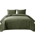 Quilted embossed ultra-fine fiber bedspread