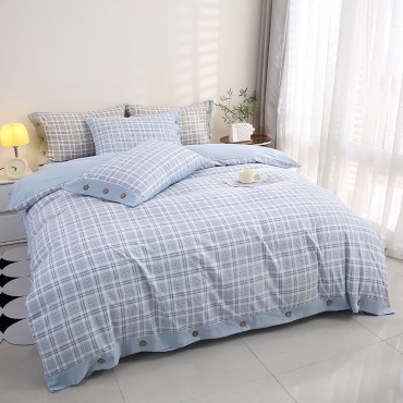 A set of durable, washable cotton quilt covers