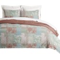 New Quilted Blanket Set with Patchwork Patterns, Comfortable for Use