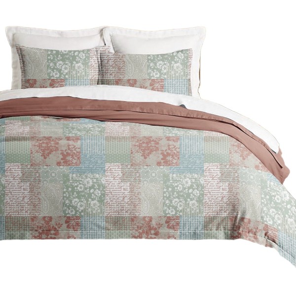 New Quilted Blanket Set with Patchwork Patterns, Comfortable for Use