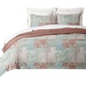 New Quilted Blanket Set with Patchwork Patterns, Comfortable for Use