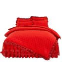 A lace velvet quilted bedding set