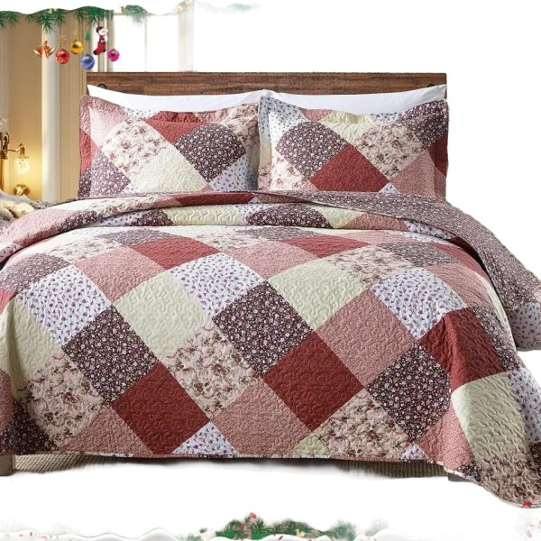 A lightweight multi-colored floral bedding set