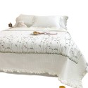 Summer Smooth Pleated Edge Double Bed Cover for Summer