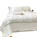 Summer Smooth Pleated Edge Double Bed Cover for Summer