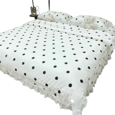 Polka dot all-cotton bedding set