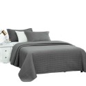A grey quilted, skin-friendly bedding set