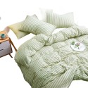Comfortable wrinkle-free cotton flat-weave bed sheets