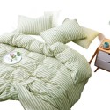 Comfortable wrinkle-free cotton flat-weave bed sheets