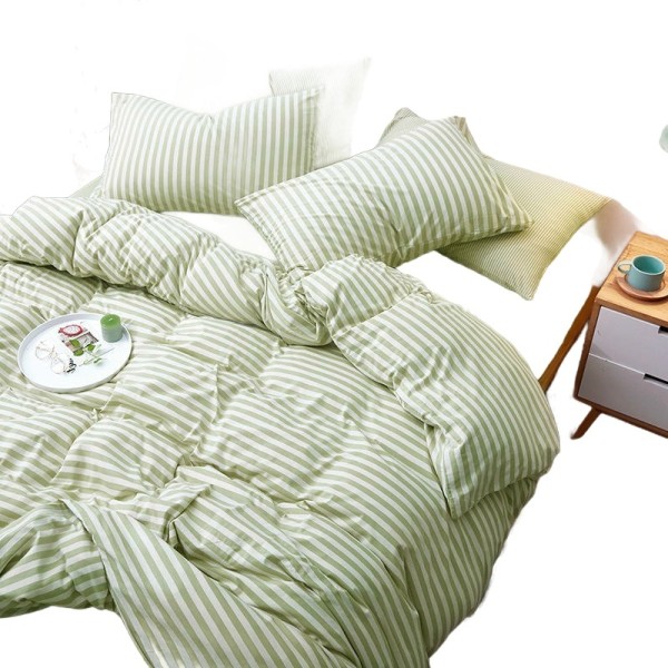 Comfortable wrinkle-free cotton flat-weave bed sheets