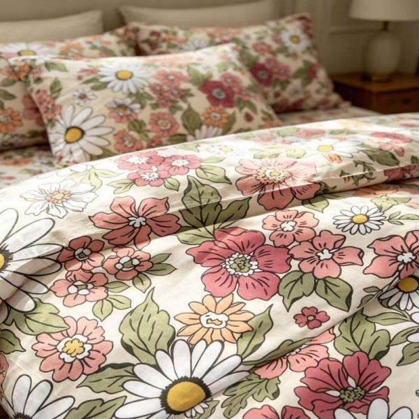 Comfortable printed single polyester bedsheet