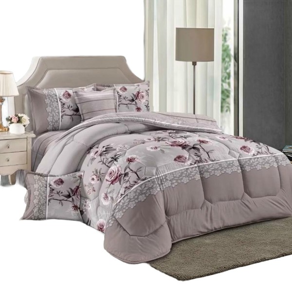 Quilted anti-slip bedding set
