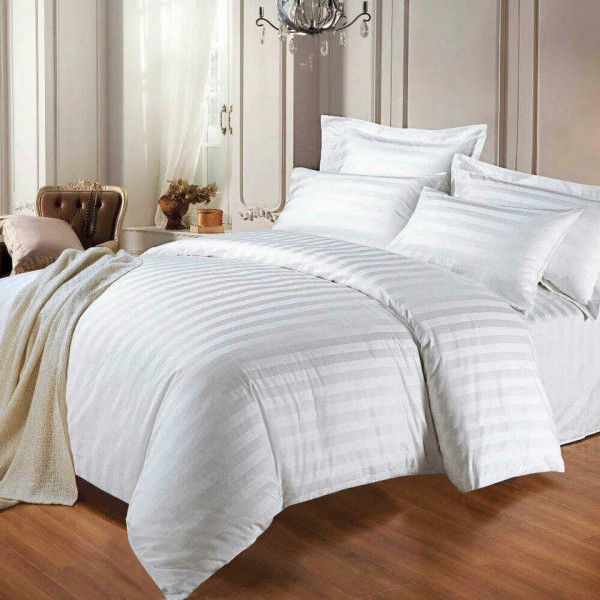 A striped bedding set