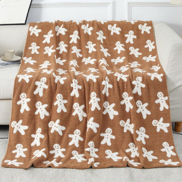 A non-shedding, skin-friendly, and warm knitted blanket