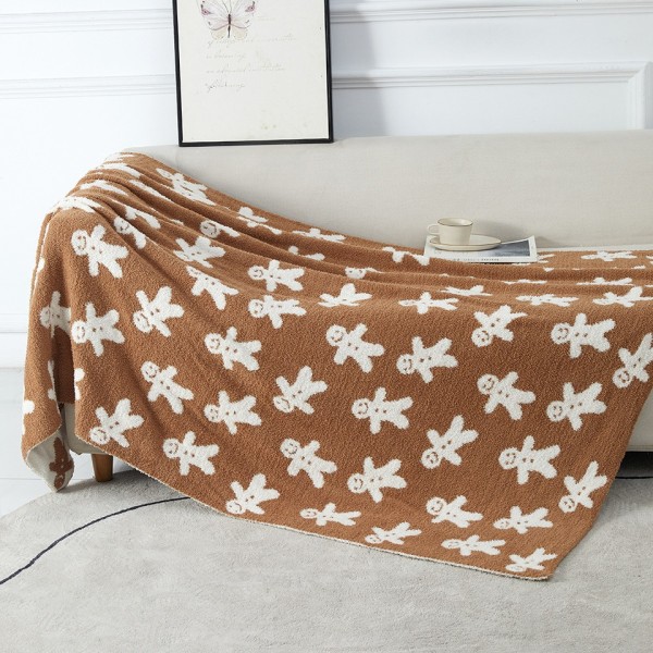 A non-shedding, skin-friendly, and warm knitted blanket