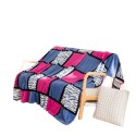 An anti-static, fluffy flannel striped blanket