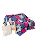 An anti-static, fluffy flannel striped blanket