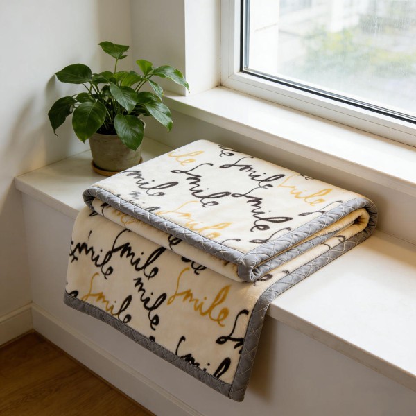 Digital-printed polyester fiber bed rugs