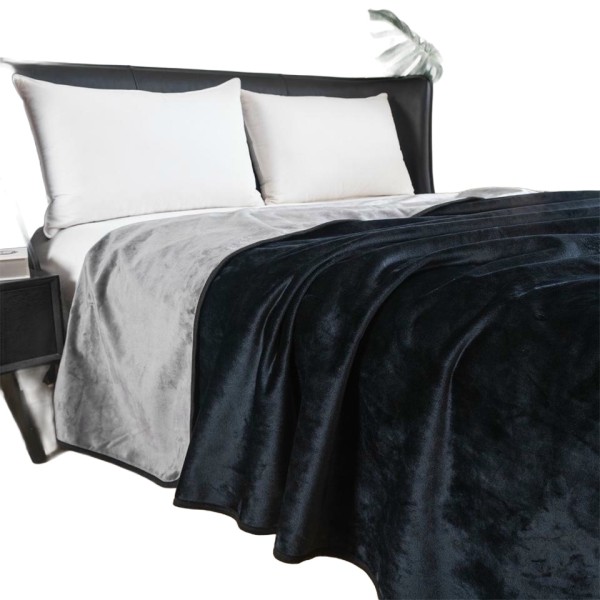 A waterproof fleece-lined bed blanket