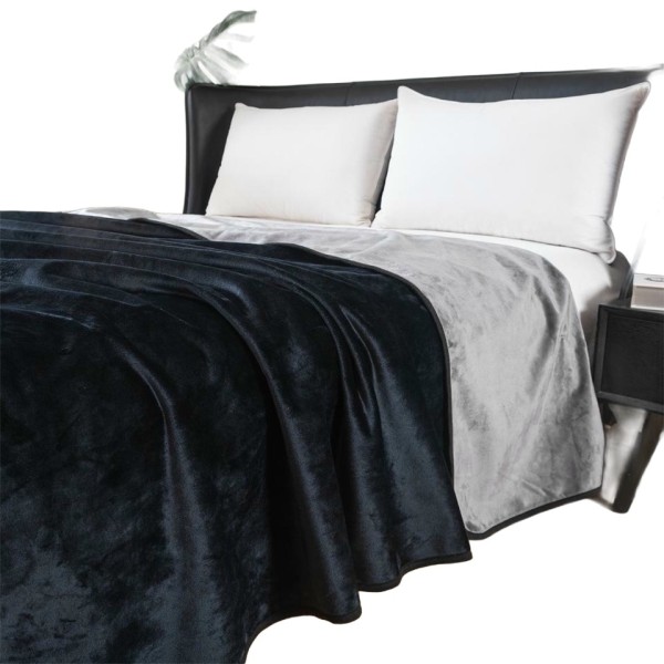 A waterproof fleece-lined bed blanket