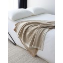 High-end fishbone-patterned knitted super-soft blanket