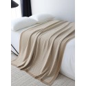 High-end fishbone-patterned knitted super-soft blanket