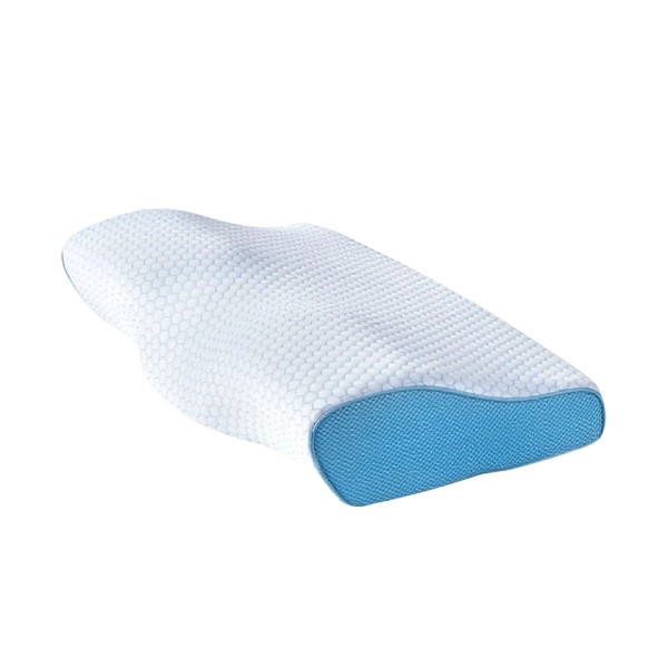 Ice silk slow-rebound memory foam partitioned pillow