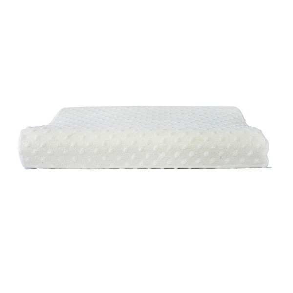Stress-relieving wave-shaped memory foam pillow